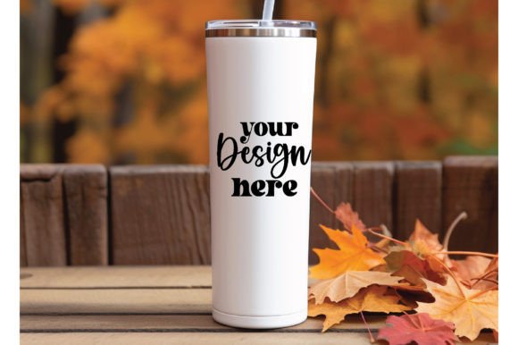 20 Oz Skinny Fall Tumbler Mockup 21