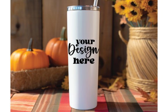 20 Oz Skinny Fall Tumbler Mockup 23