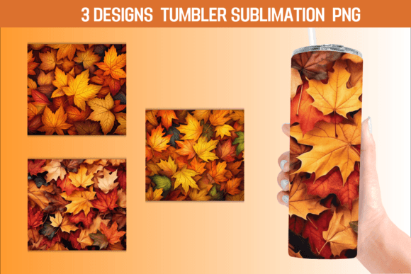 Autumn Leaves Tumbler Wrap Fall Tumbler
