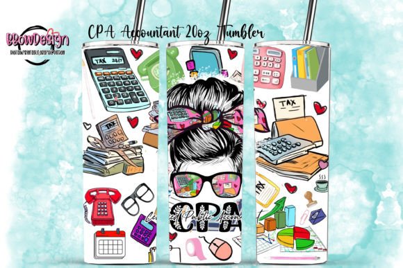 CPA, Accountant 20oz Skinny Tumbler PNG