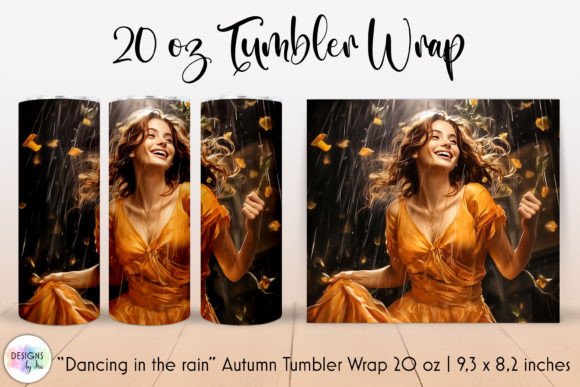 Dancing Girl Autumn Tumbler Sublimation