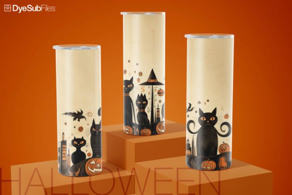 Halloween Cats Tumbler 20oz Sublimation