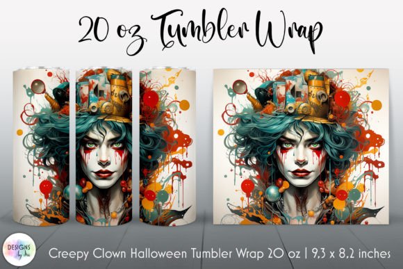 Halloween Clown Face Tumbler Sublimation