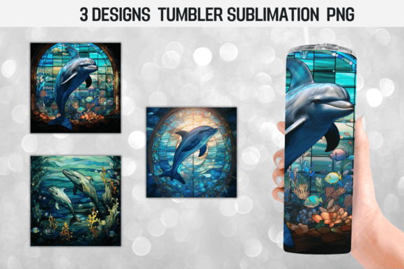 Ocean Stained Glass Tumbler Sublimation