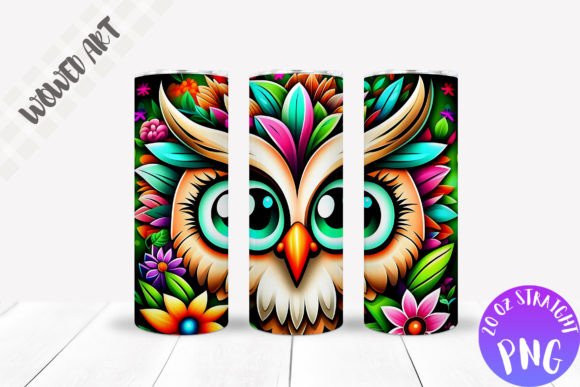 Owl 20oz Skinny Tumbler Wrap