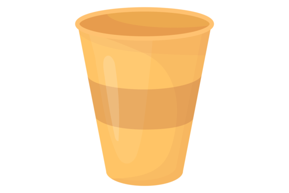 Plastic Cup Cartoon Icon. Disposable Dri