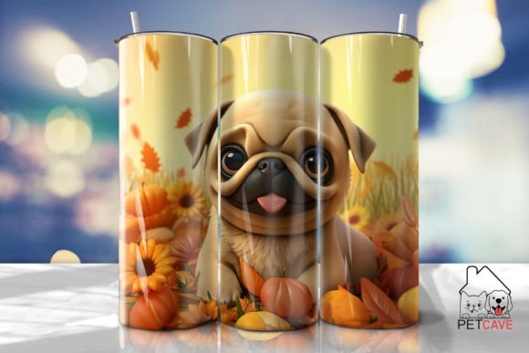Pug Puppy Fall Tumbler