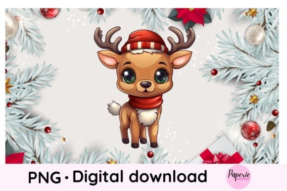 Reindeer Christmas 12oz Tumbler PNG