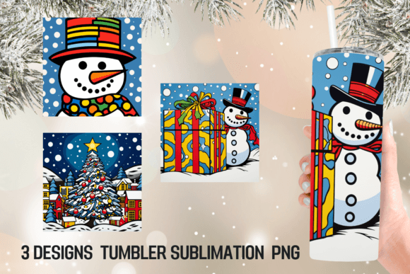 Retro Christmas Tumbler Wrap
