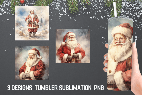 Santa Claus Vintage Tumbler Wrap