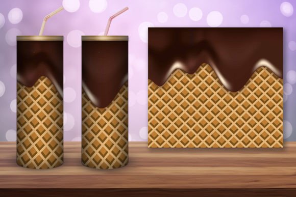 Tumbler Wrap Sublimation Chocolate Wafer