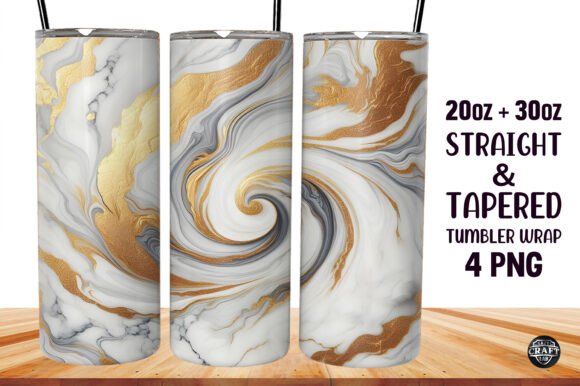 White Gold Marble Stone Tumbler Wrap