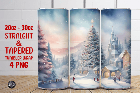 Winter Wonderland 20oz Tumbler Wrap PNG