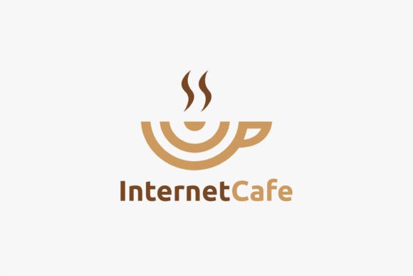 Wireless Signal & Coffee Cup Logo